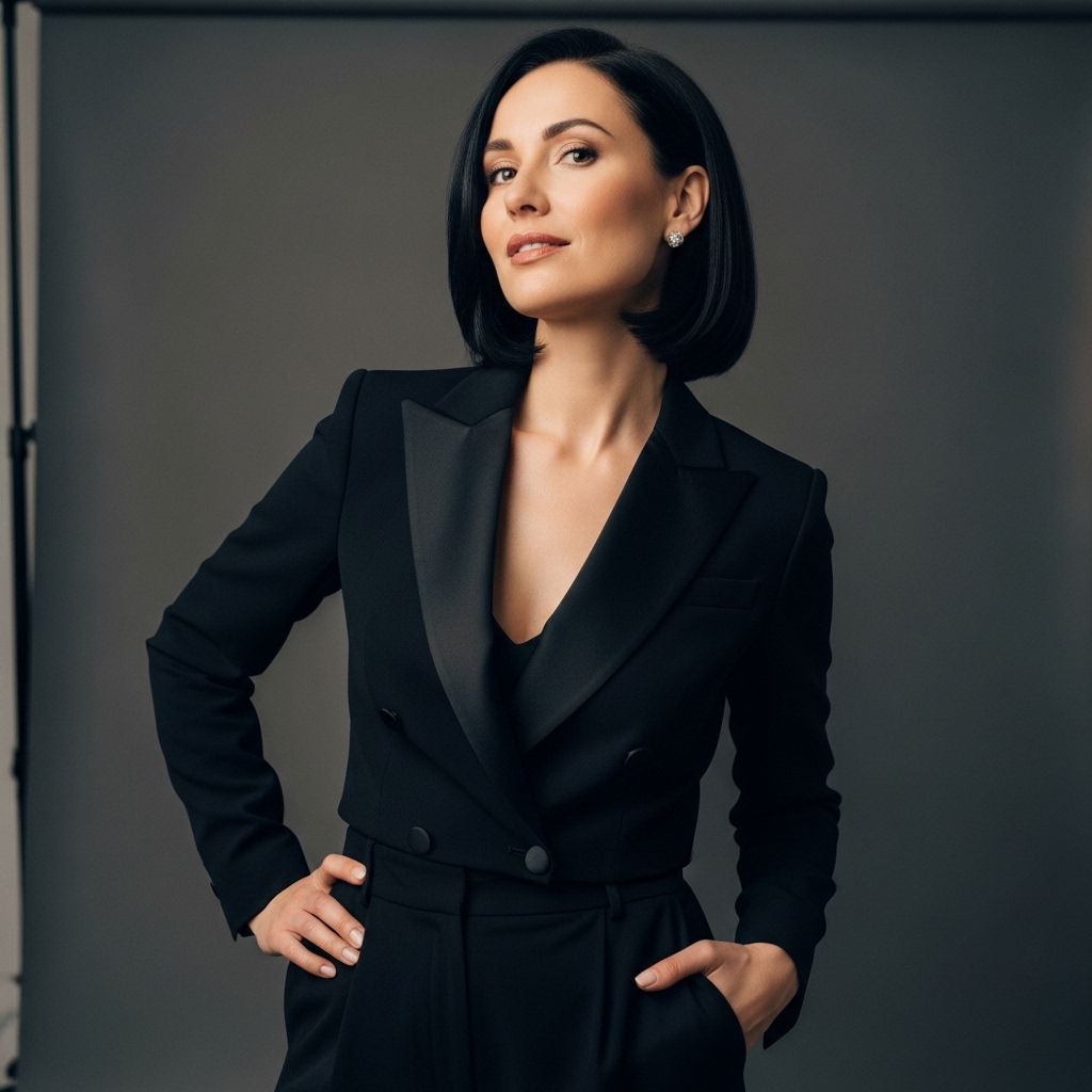 Модная фотосессия в стиле haute couture, женщина в роскошном вечернем платье от Chanel на фоне белого мраморного интерьера, студийный свет